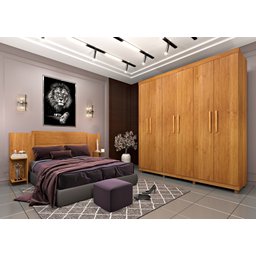 Guarda Roupa Casal Olimpo 6 Portas 3 Gavetas Tcil Cinamomo - 2
