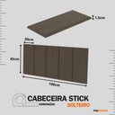 Ver imagem 3 de Cabeceira Modulada Estofada Adesiva Decorativa Solteiro 100cm - Marrom