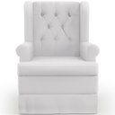 Ver imagem 6 de Poltrona De Amamentação Com Balanço e Puff P02 Capitonê Facto Branco - Lyam Decor