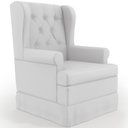 Ver imagem 3 de Poltrona De Amamentação Com Balanço e Puff P02 Capitonê Facto Branco - Lyam Decor