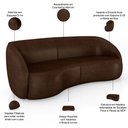 Ver imagem 4 de Sofá 4 Lugares para Sala Living Orgânico 240cm Eron M03 Couríssimo Marrom- Lyam Decor