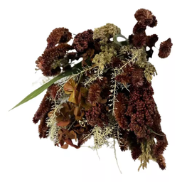 Buquê Flor Desidratada Decoração Casamento Marrom Terracota - 3