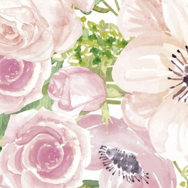 Papel de Parede mural flores grandes - 3