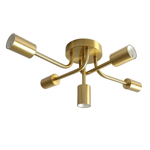 Lustre Sputnik 5 Lampadas E27 Luminaria Aranha Assimetrico Decoraçao Quarto Sala Recepçao Iluminaçao