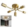 Lustre Sputnik 5 Lampadas E27 Luminaria Aranha Assimetrico Decoraçao Quarto Sala Recepçao Iluminaçao - 17