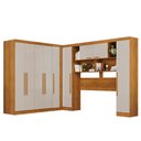 Ver imagem 3 de Guarda-Roupa Casal Modulado Positano 9 Portas 2 Gavetas Cinamomo/Off White - Pnr Móveis