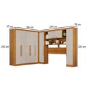 Ver imagem 4 de Guarda-Roupa Casal Modulado Positano 9 Portas 2 Gavetas Cinamomo/Off White - Pnr Móveis