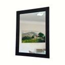 Ver imagem 1 de Espelho Decorativo com Moldura Tradicional Tacolado Preta 30 X 50cm