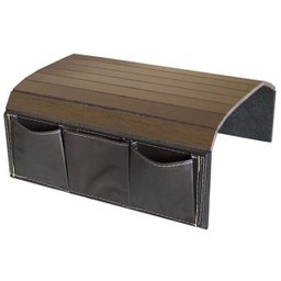 Esteira para Braço de Sofá com Porta Controle Courino Tabaco - 1