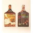 Ver imagem 3 de Kit 2 Quadro Formato Tábua Cortar 35x17 Cm Decoração Cozinha - Chef