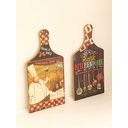 Ver imagem 5 de Kit 2 Quadro Formato Tábua Cortar 35x17 Cm Decoração Cozinha - Chef