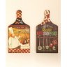 Kit 2 Quadro Formato Tábua Cortar 35x17 Cm Decoração Cozinha - Chef - 1