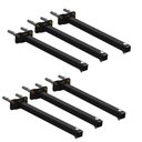 Ver imagem 1 de 06 Suportes Refletor Base Reta Braço 80 Cm 6 Cjts - Preto