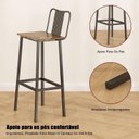 Ver imagem 6 de Kit 2 Banquetas para Cozinha Altas Conjunto 2 Banquetas Altas Aço Industrial