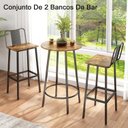 Ver mais imagens de Kit 2 Banquetas para Cozinha Altas Conjunto 2 Banquetas Altas Aço Industrial
