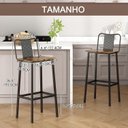 Ver imagem 5 de Kit 2 Banquetas para Cozinha Altas Conjunto 2 Banquetas Altas Aço Industrial