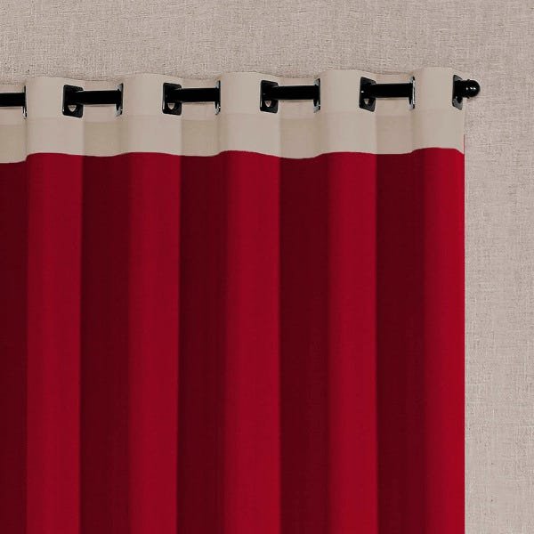 Cortina para Sala 4,00m x 2,50m Londres com Tecido Oxford SupriLares Vermelho - 3