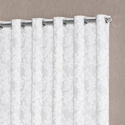 Cortina para Sala 4,00m x 2,50m Decoração com Tecido Jacquard SupriLares Branco - 3