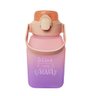 Garrafa D'Agua 1,5L Colorida De Plástico Com Alça e Adesivos Para Decorar:LILAS - 3