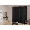 Cortina para Quarto 3,00m x 2,50m Decorativa Tecido Jacquard SupriLares Preto - 2