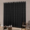Cortina para Quarto 3,00m x 2,50m Decorativa Tecido Jacquard SupriLares Preto - 1