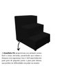 Escada Escadinha Pet Cachorro 3 Degraus Rampa Suede Grace:preto - 4