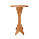 Ver imagem 2 de Mesa Bistrô Redonda Geovani 60cm em Madeira Maciça para Bar e Varanda na Cor Amêndoa Premium Luxo