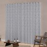 Cortina para Porta Balcão 2,00m x 2,30m Jacquard Ilhós Cromado SupriLares Cinza - 1