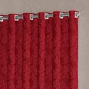 Ver imagem 3 de Cortina para Janela 2,00m x 1,70m Tecido Jacquard Varão Simples SupriLares Vermelho