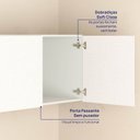 Ver imagem 7 de Ponte Planejada Casal 100% MDF 3 Portas Orion CabeCasa MadeiraOriginals Bege/Aveia/Linho