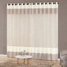 Cortina com Renda para Sala 3,00m x 2,50m Dubai para Decoração SupriLares Palha com Bege - 1