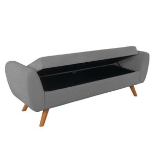 Recamier Bau Italia 1,20m Suede Cinza - Inova Decor Inova Decorações