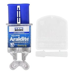 Adesivo Cola Epóxi Araldite 10 Min Transparente Seringa 6gr
