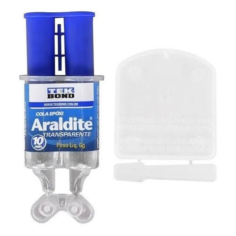 Adesivo Cola Epóxi Araldite 10 Min Transparente Seringa 6gr
