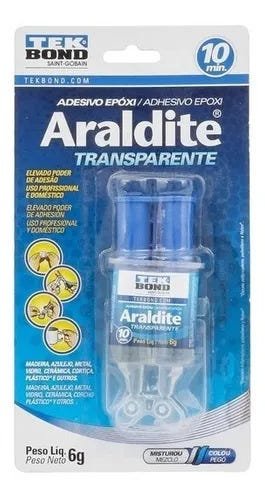 Adesivo Cola Epóxi Araldite 10 Min Transparente Seringa 6gr - 2