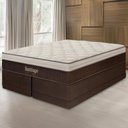 Ver imagem 1 de Cama Box com Saia + Colchão King Size Santiago Molas Ensacadas Pillow Paparazzi 193x203x70cm -