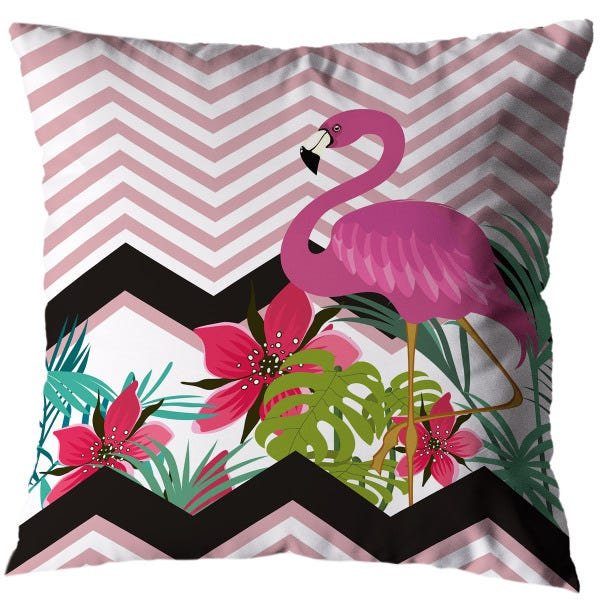 Kit 7 Capas de Almofada Quarto Sala Flamingos 40cm Sofá Cama - 3