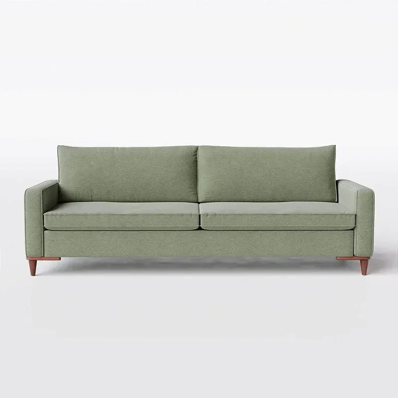 Ver imagem 3 de Sofá 3 Lugares Living Fixo Viena 2,40m em Linho:verde Claro
