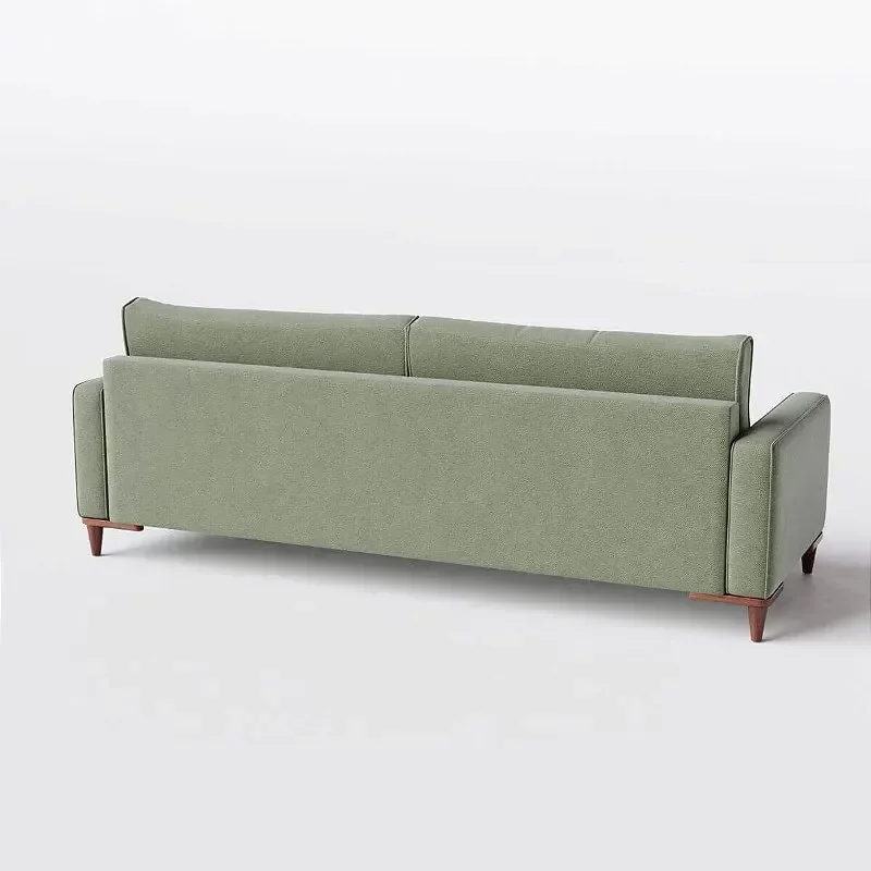 Ver imagem 5 de Sofá 3 Lugares Living Fixo Viena 2,40m em Linho:verde Claro