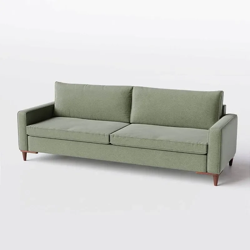 Ver imagem 1 de Sofá 3 Lugares Living Fixo Viena 2,40m em Linho:verde Claro