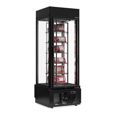 Expositor de Carnes Giratório 6 Prateleiras GEVG075 Preto Gelopar 220V