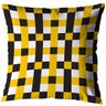 Kit 4 Capas de Almofada 40cm x 40cm Estampada Geométrico Amarelo Zíper Invisível - 3