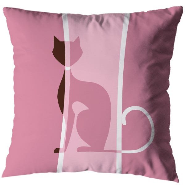 Kit 4 Capas de Almofada 40cm x 40cm Estampada Gatinhos Zíper Invisível - 3