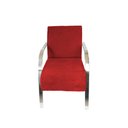 Ver imagem 2 de Poltrona Decorativa com Braços de Alumínio - Vermelho