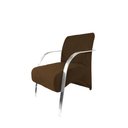 Ver imagem 1 de Poltrona Decorativa com Braços de Alumínio - Marrom