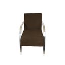 Ver imagem 2 de Poltrona Decorativa com Braços de Alumínio - Marrom