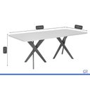 Ver imagem 3 de Mesa Cozinha Cacau Madeira c/Vidro 210cm Madeira/Off Cimol