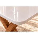 Ver mais imagens de Mesa Cozinha Cacau Madeira c/Vidro 210cm Madeira/Off Cimol