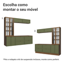 Ver imagem 6 de Estante Sala de Estar com Rack + Cristaleira 230cm Rustic/Verde/Rustic Vik Madesa 02