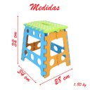 Ver imagem 2 de Banquinho Dobrável Banqueta Plástica Infantil com Alça 25kg